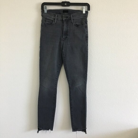 Mother Jean Womens 25 Gray The Stunner Zip Ankle Step Fray Lighting Up Lanterns - Picture 2 of 15